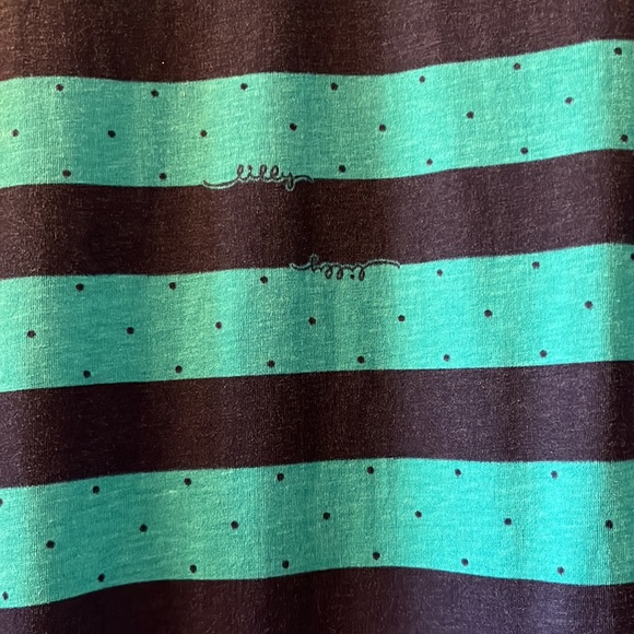 Lilly Pulitzer Gretchen Dress Size Small Tropez Blue Polka Dot Stripe - Picture 10 of 11